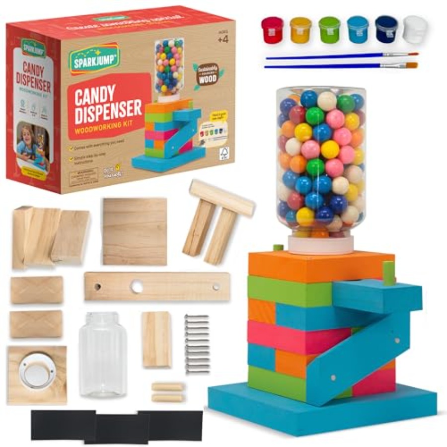 Woodworking Tool - Candy Dispenser Woodworking Kit Complete STEM