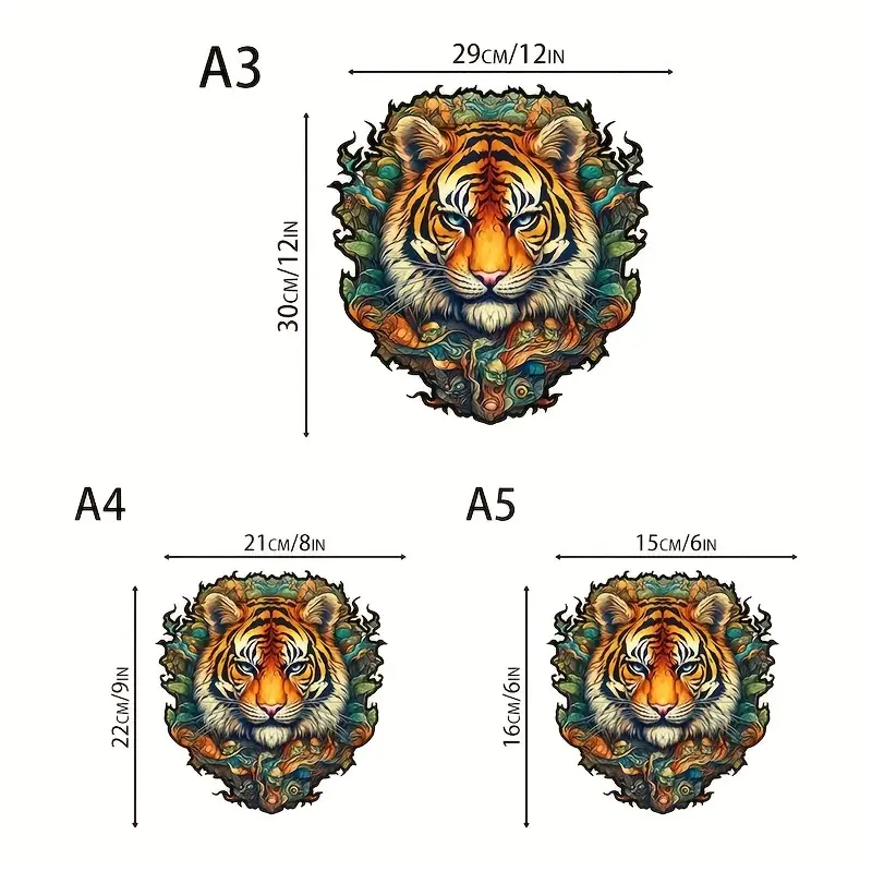 Tiger Wooden Jigsaw Puzzle, Un - Woodworking Jigsaw recensione e prezzo