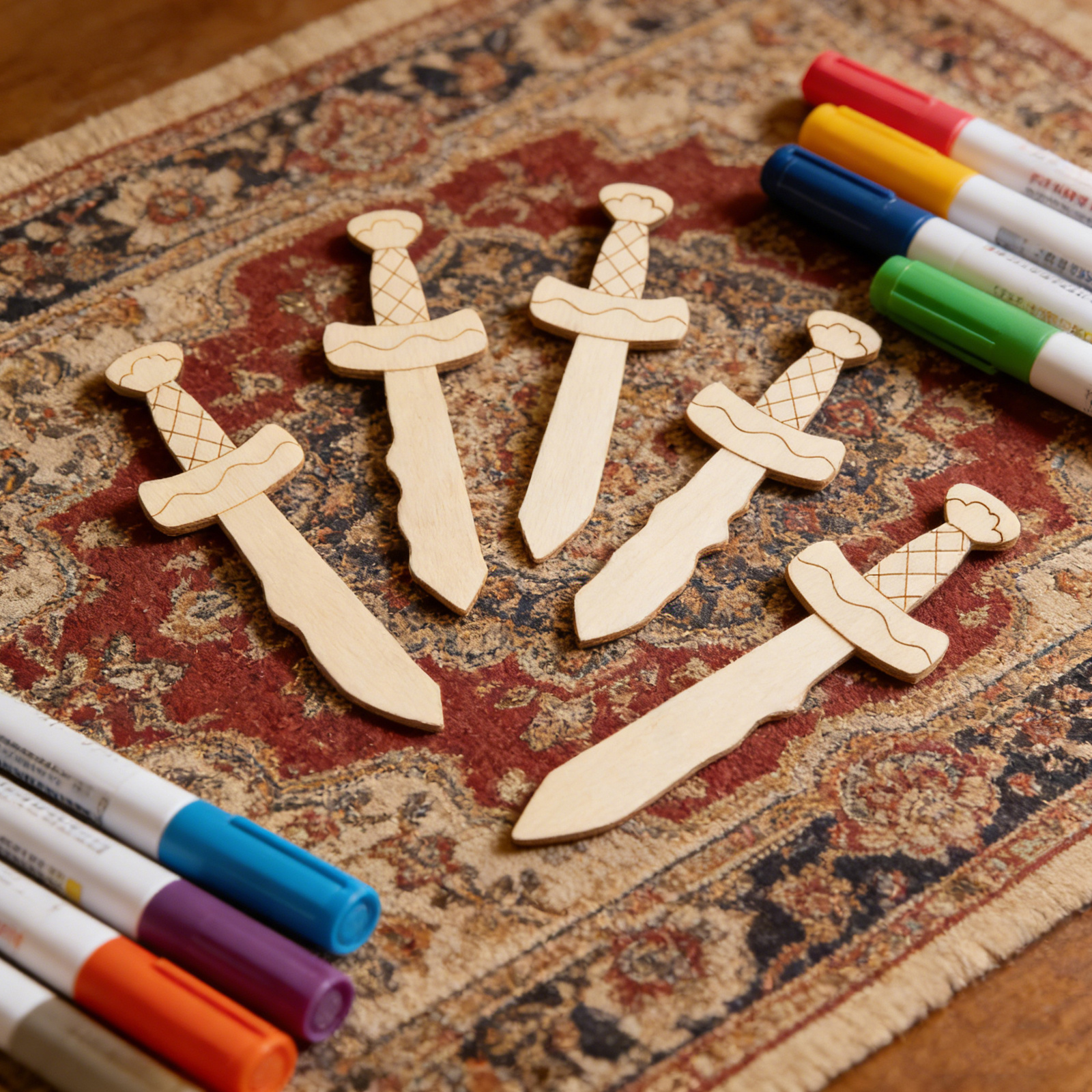 20Pcs Unfinished Wooden Swords - Woodworking Crafts recensione e prezzo