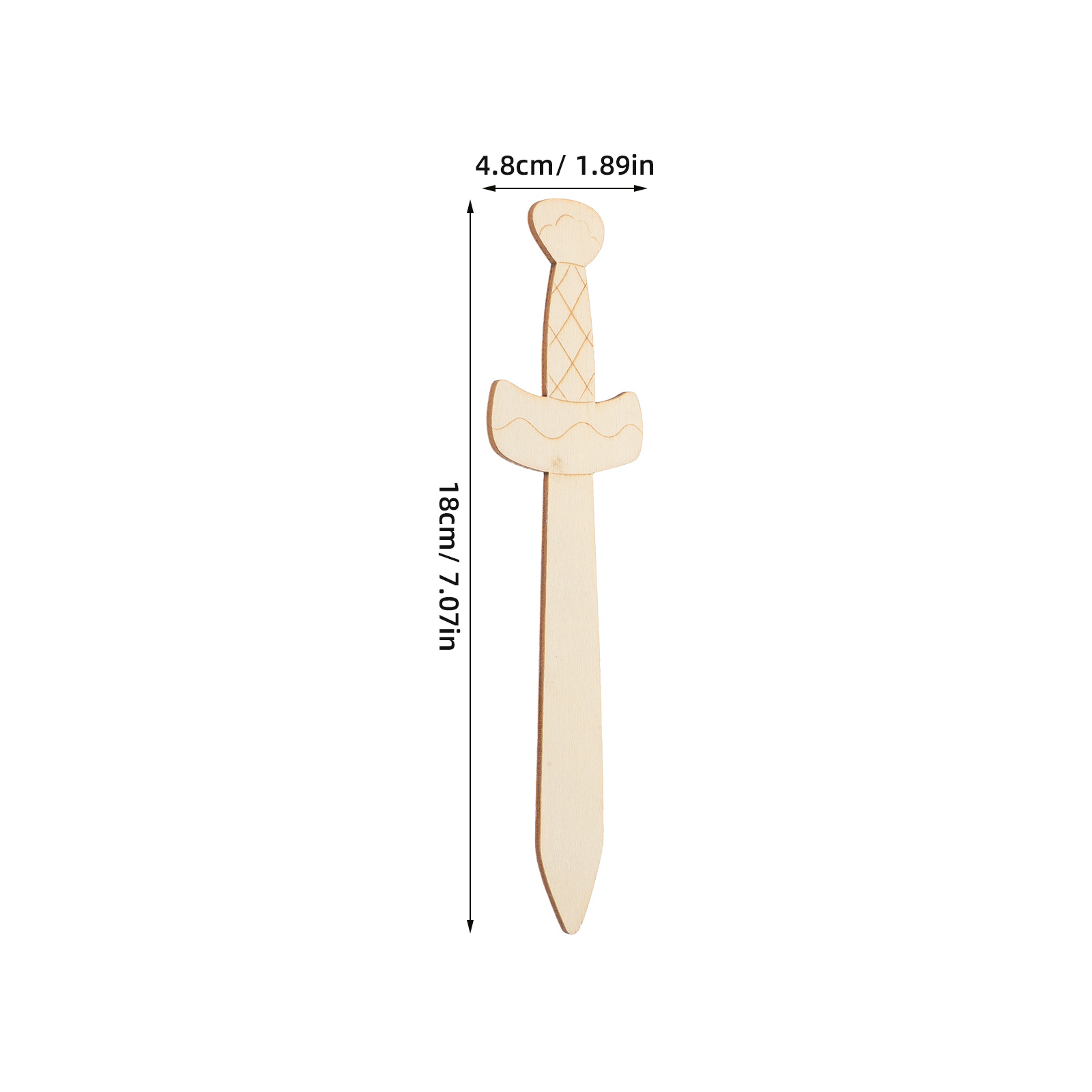 20Pcs Unfinished Wooden Swords - Woodworking Crafts recensione e prezzo