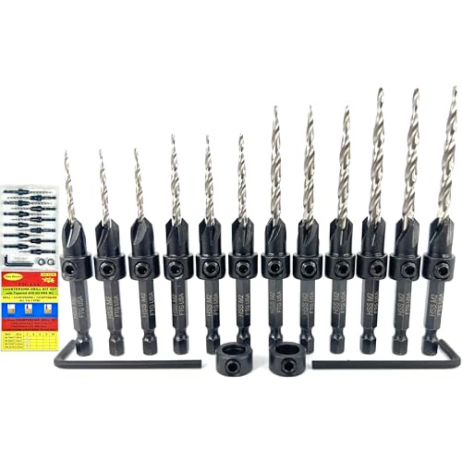 Countersink Drill Bit Set # 7/ - Woodworking Drill recensione e prezzo