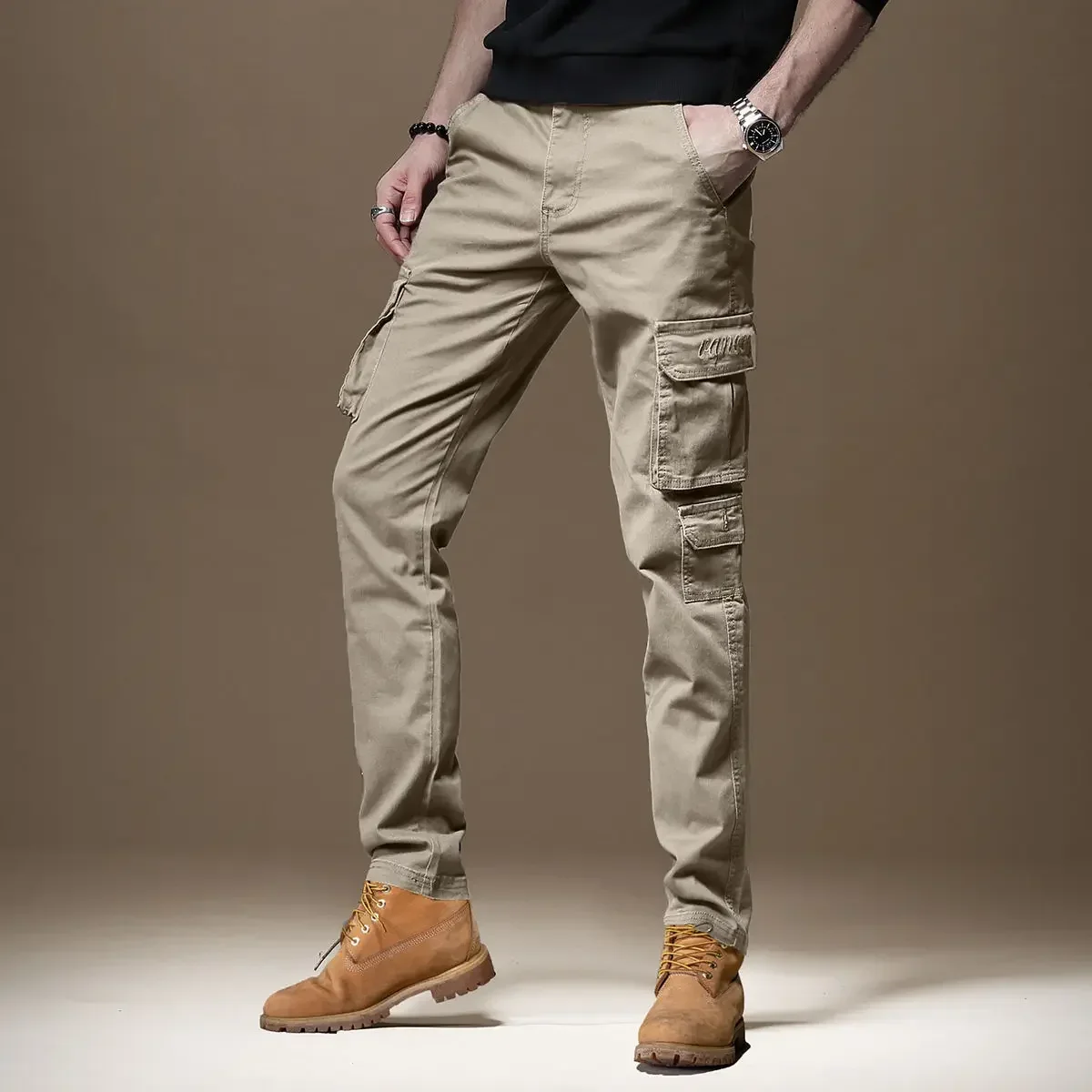 Trousers Man Black Slim Cargo  - Woodworking Brand recensione e prezzo