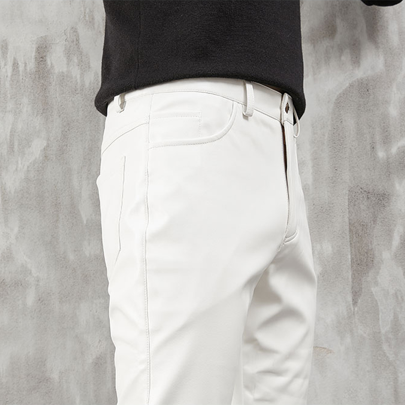 Men's Leather Pants Skinny Fit - Woodworking Brand recensione e prezzo