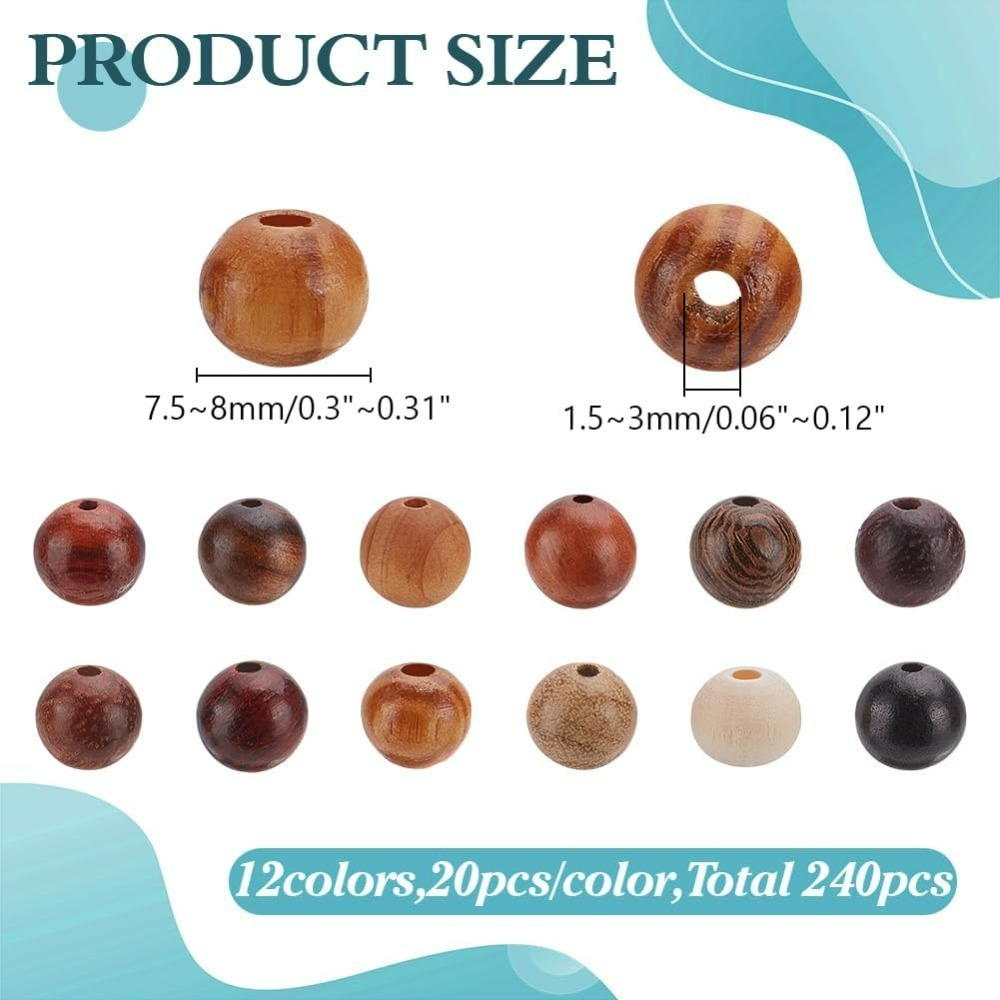 240Pcs 12 Colors Wood Round Be - Woodworking Crafts recensione e prezzo