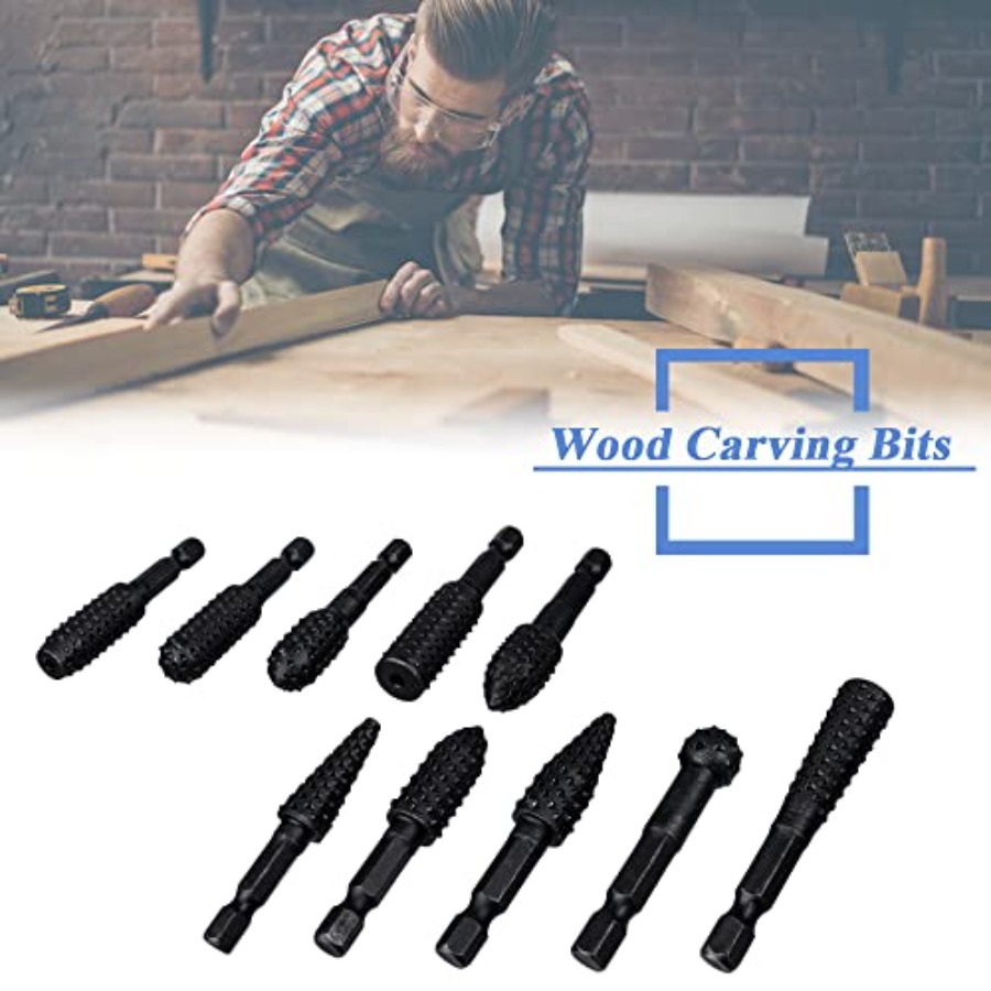10 Pieces Rotary Burr Rasp Set - Woodworking Drill recensione e prezzo