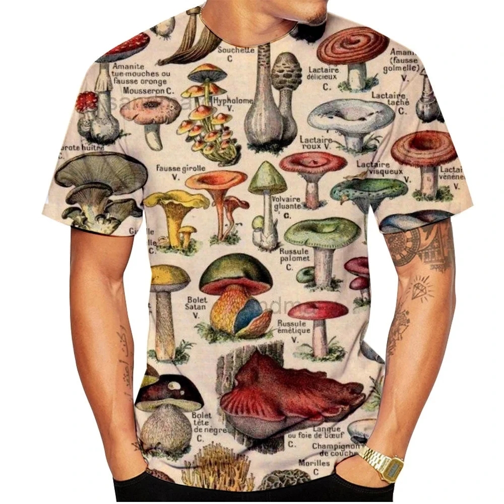 Men T-shirt Retro Mushroom Tee - Woodworking Brand recensione e prezzo