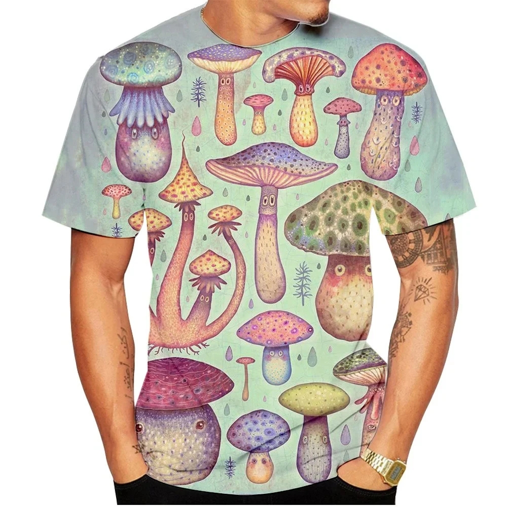 Men T-shirt Retro Mushroom Tee - Woodworking Brand recensione e prezzo