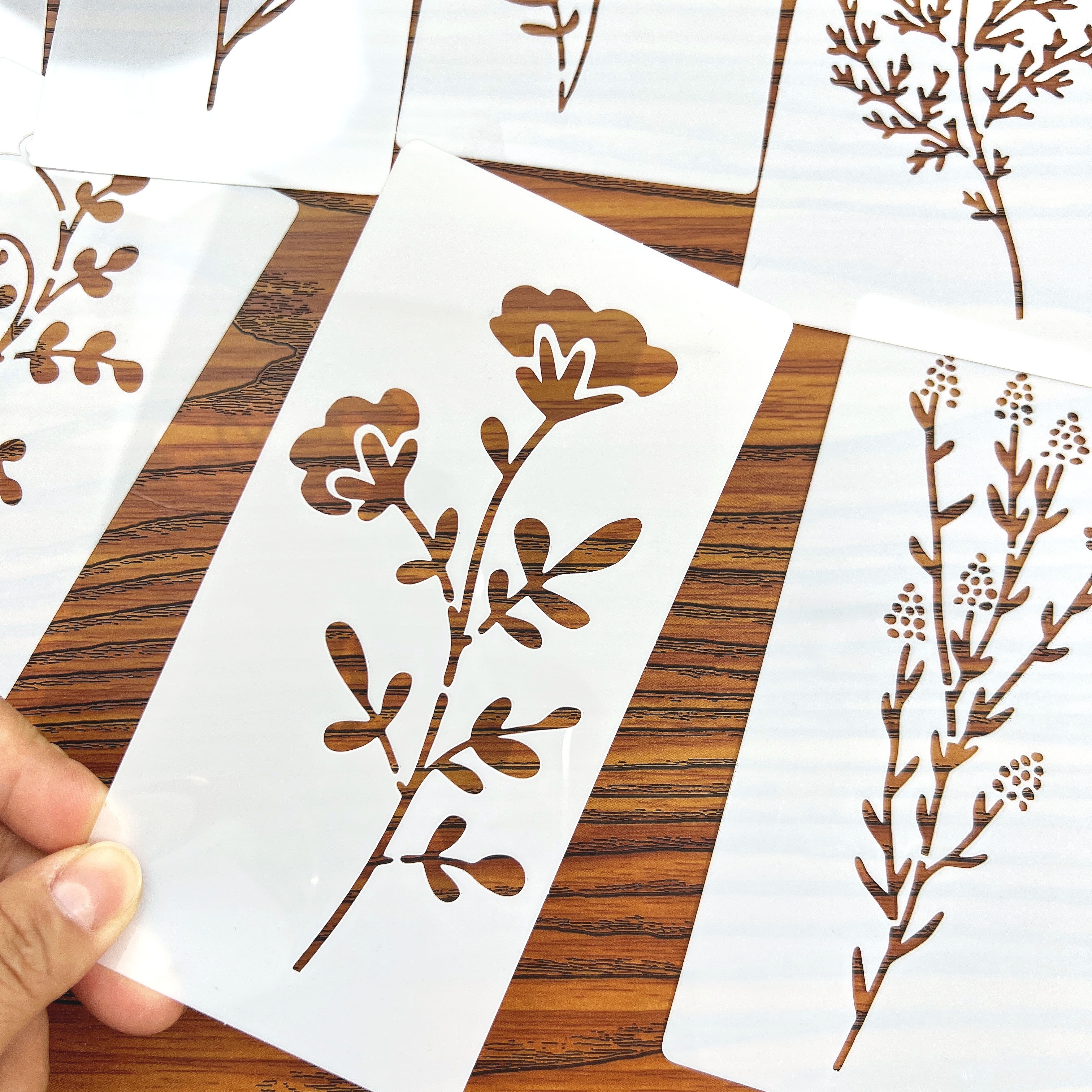 18pcs DIY Floral Painting Sten - Woodworking Crafts recensione e prezzo
