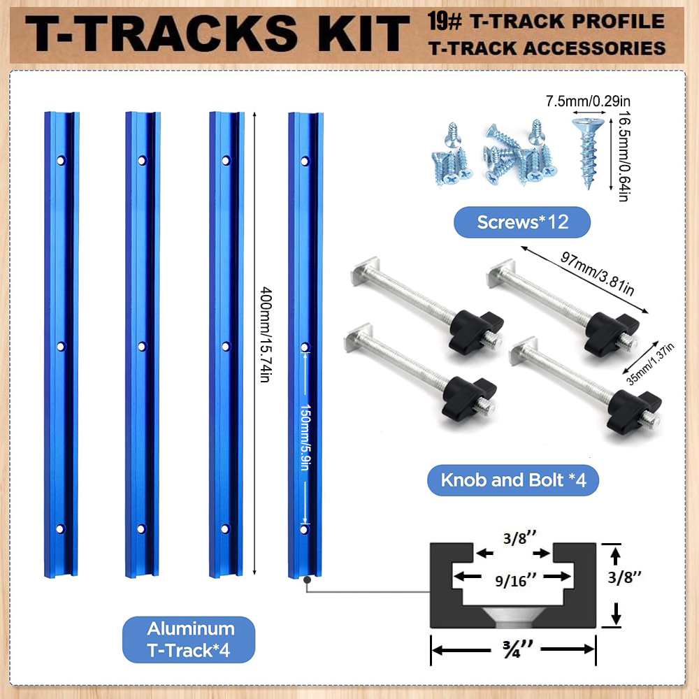 Woodworking 19# T-track Kit an - Woodworking Videos recensione e prezzo