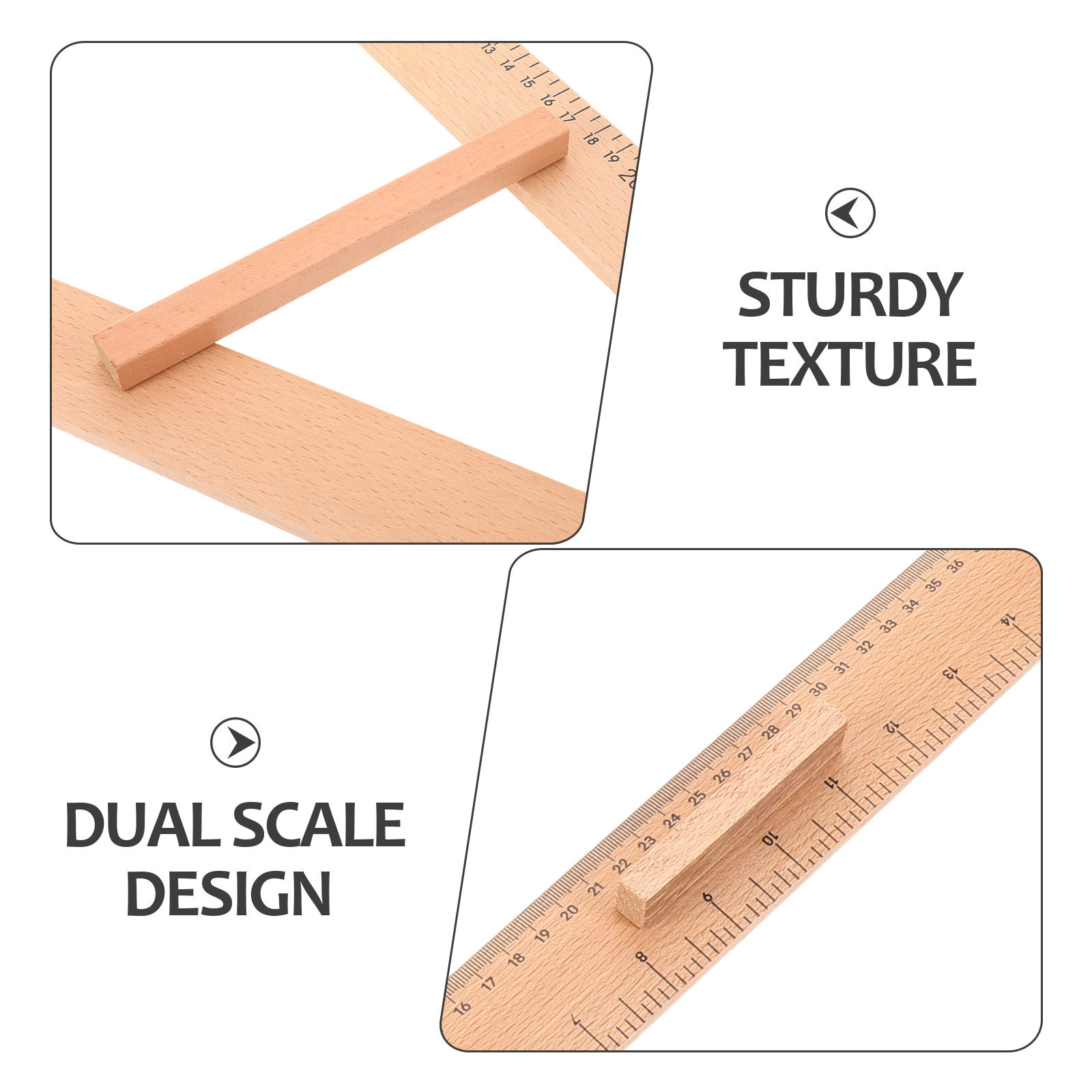 2Pcs Wooden Measuring Ruler 50 - Woodworking Teacher recensione e prezzo