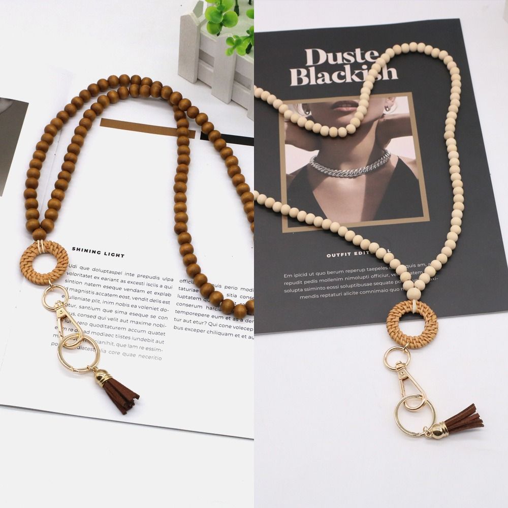 New Rattan Wood Bead Lanyard K - Woodworking Teacher recensione e prezzo
