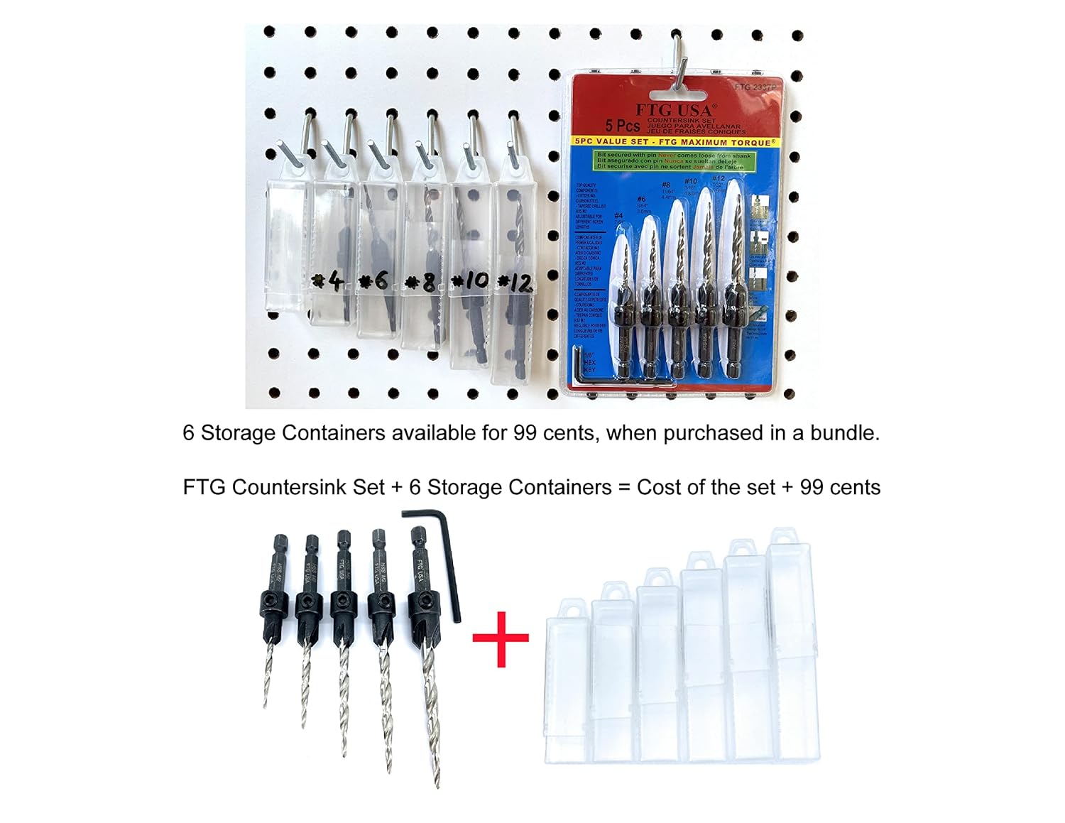 Countersink Drill Bit Set 5 Pc - Woodworking Drill recensione e prezzo