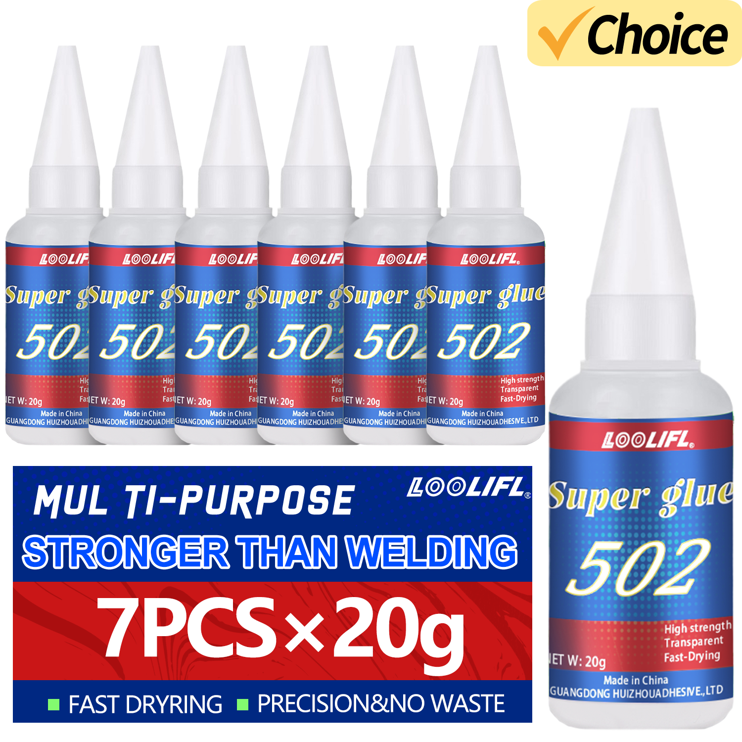 LOOLIFL 1-7pcs 502 Super Glue  - Woodworking Tool recensione e prezzo
