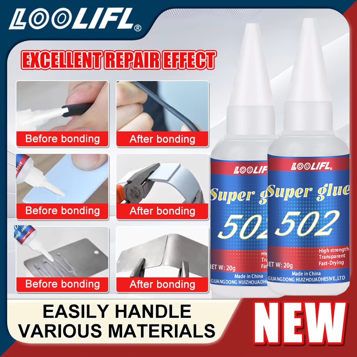 LOOLIFL 1-7pcs 502 Super Glue  - Woodworking Tool recensione e prezzo