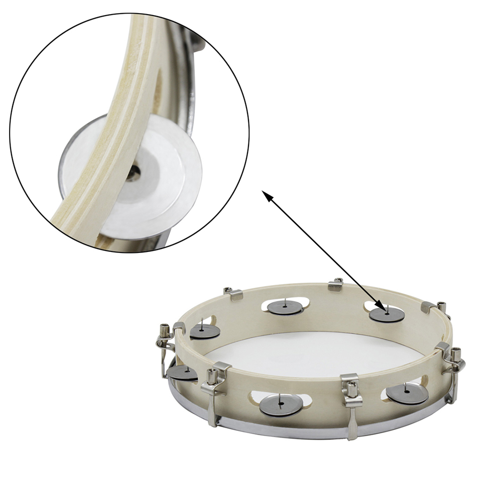 10 Inches Tambourine Adjustabl - Woodworking Crafts recensione e prezzo